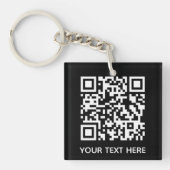 Porte-clés Ajouter votre propre code QR Code texte Scan menu  (Devant)