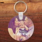 Porte-clés Ajouter votre propre Porte - clé de bouton d'amour (Recto)