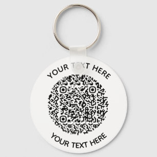 Porte-clés Ajouter votre propre ronde QR Code texte Analyse M