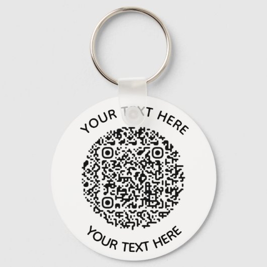 Porte-clés Ajouter votre propre ronde QR Code texte Analyse M (Recto)