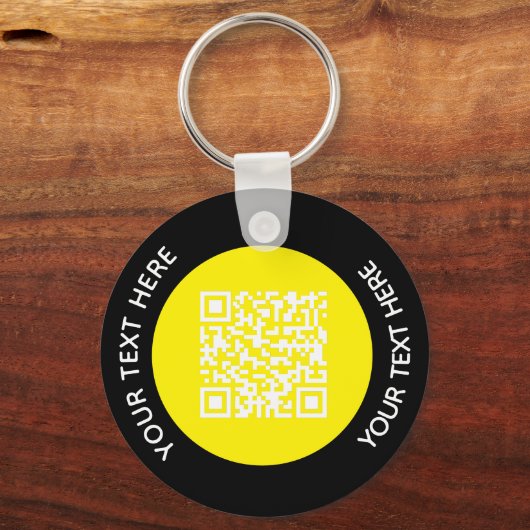 Porte-clés Ajouter votre propre ronde QR Code texte Analyse M (Verso)