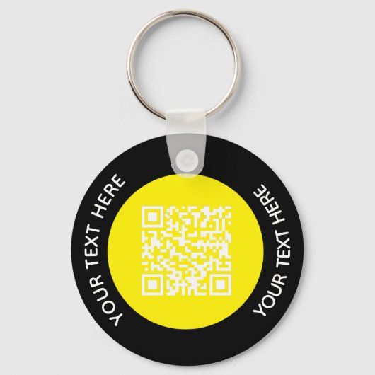 Porte-clés Ajouter votre propre ronde QR Code texte Analyse M (Verso)
