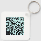 Porte-clés Ajouter votre QR Code Promotionnel Entreprise Simp (Dos)