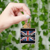 Porte-clés Ajouter votre texte sur le drapeau anglais Jeu d'o (main)