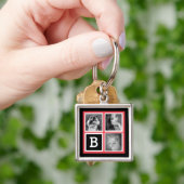 Porte-clés Ajoutez le monogramme de corail de photos (main)