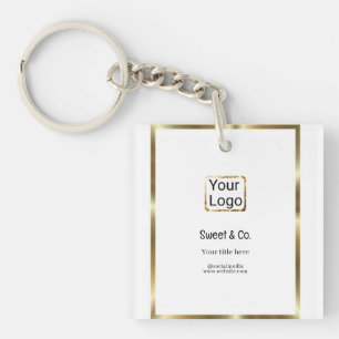 Porte-clés ajoutez personnalisé votre logo nom de l'entrepris