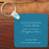 Porte-clés Ajoutez votre code QR promotionnel Business Turquo (Recto)