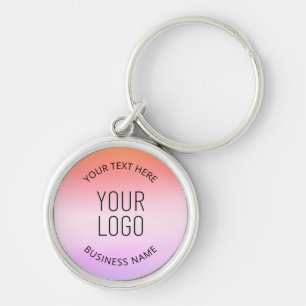 Porte-clés Ajoutez votre logo Couleurs de coucher de soleil
