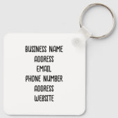 Porte-clés Ajoutez votre logo professionnel à cette (Dos)