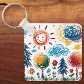 Porte-clés Ajoutez votre oeuvre d'enfant à cela (Recto)