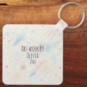 Porte-clés Ajoutez votre oeuvre d'enfant à cela (Verso)