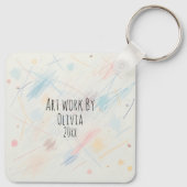 Porte-clés Ajoutez votre oeuvre d'enfant à cela (Dos)