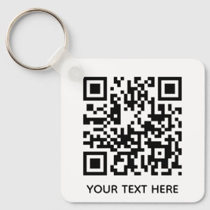 Porte-clés Ajoutez votre propre code QR texte Scan Minimal Si