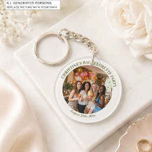 Porte-clés Ajoutez Votre Propre Photo Élégant Cadeau de Fête 