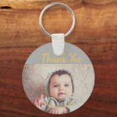 Porte-clés Ajoutez votre propre photo Merci d'anniversaire (Recto)
