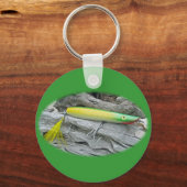 Porte-clés AJS Popper "Green Greenie" Pêche d'eau salée leure (Recto)