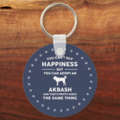 Porte-clés Akbash chien race adoption bonheur (Recto)