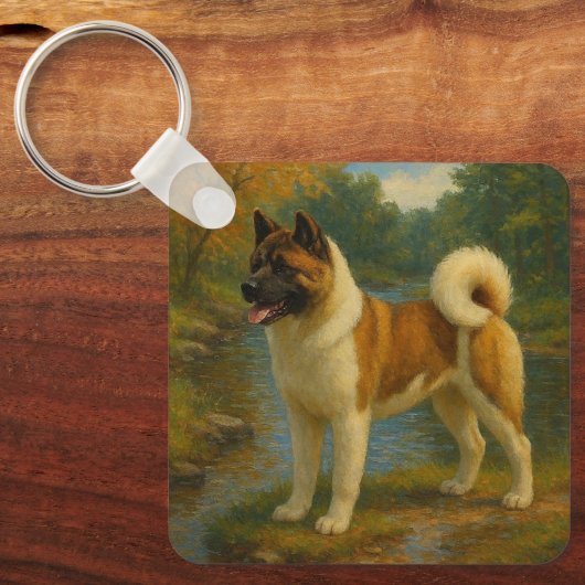 Porte-clés Akita (Recto)