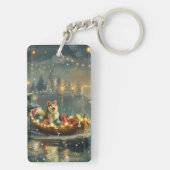 Porte-clés Akita Christmas Festive Voyage (Dos)