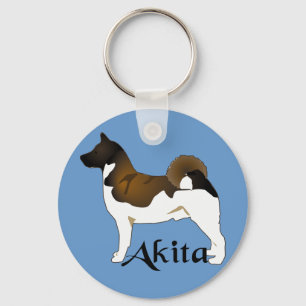 Porte-clés Akita, détaillé