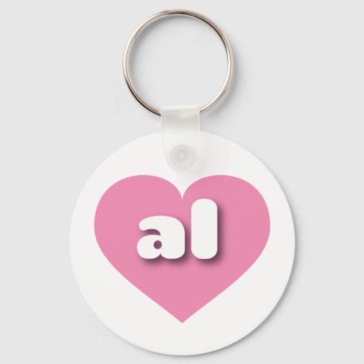 Porte-clés Alabama coeur rose - J'aime tous (Recto)