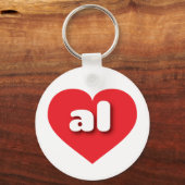 Porte-clés Alabama coeur rouge - J'aime tous (Recto)