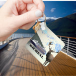 Porte-clés Alaska Cruise Ship Elk and Mountains<br><div class="desc">Cette conception peut être personnalisée dans la zone fournie en modifiant la photo et/ou le texte. Vous pouvez également le customiser en cliquant sur Personnaliser ce Modèle, puis en choisissant l'option cliquer pour customiser et supprimer ou modifier la couleur de l'arrière - plan, ajouter du texte, modifier la couleur ou...</div>