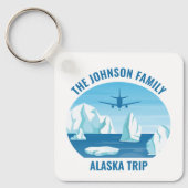 Porte-clés Alaska Famille Vacances Custom Blue Glacier (Recto)