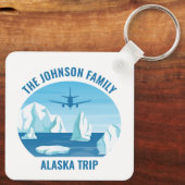 Porte-clés Alaska Famille Vacances Custom Blue Glacier (Verso)