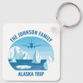 Porte-clés Alaska Famille Vacances Custom Blue Glacier (Dos)