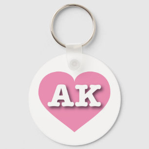 Porte-clés Alaska Solid Pink Heart - J'aime AK