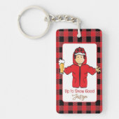 Porte-clés Alaskan Cruise Homme Caricature Drôle La Neige Drô (Devant)