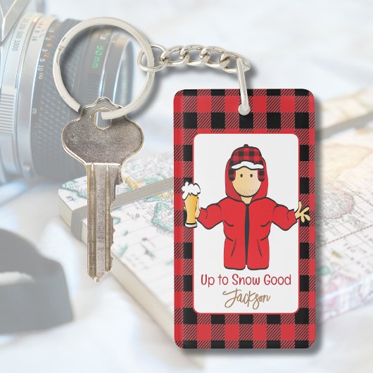 Porte-clés Alaskan Cruise Homme Caricature Drôle La Neige Drô