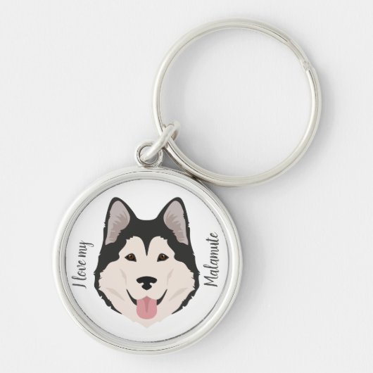 Porte-clés Alaskan Malamute chien (Devant)