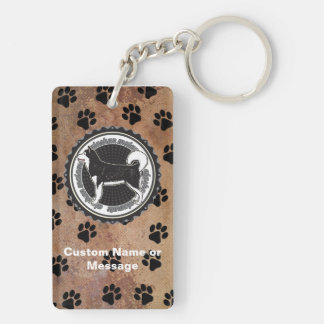 Porte-clés Alaskan Malamute Paws Chien race Adulte Nom person