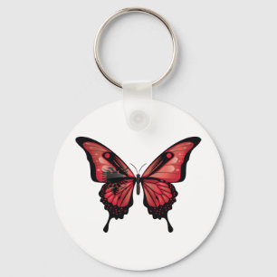 Porte-clés Albanie Sticker pour drapeau à papillon noir