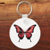 Porte-clés Albanie Sticker pour drapeau à papillon noir (Recto)