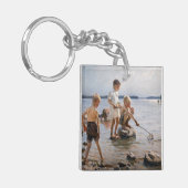 Porte-clés Albert Edelfeue - Les garçons jouent sur le rivage (Devant gauche)