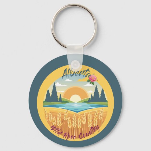 Porte-clés Alberta : Pays Rose sauvage (Recto)