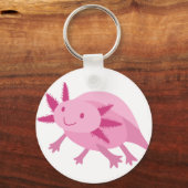 Porte-clés Albino rose mignon Axolotl (Recto)