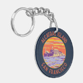 Porte-clés Alcatraz Island San Francisco Cercle en détresse (Devant gauche)