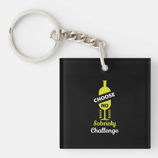 Porte-clés Alcool Sobriété Alcool Sans alcool Support Teetota (Devant)