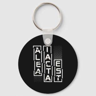 Porte-clés Alea Iacta Est Latin Phrase Motivation Sa