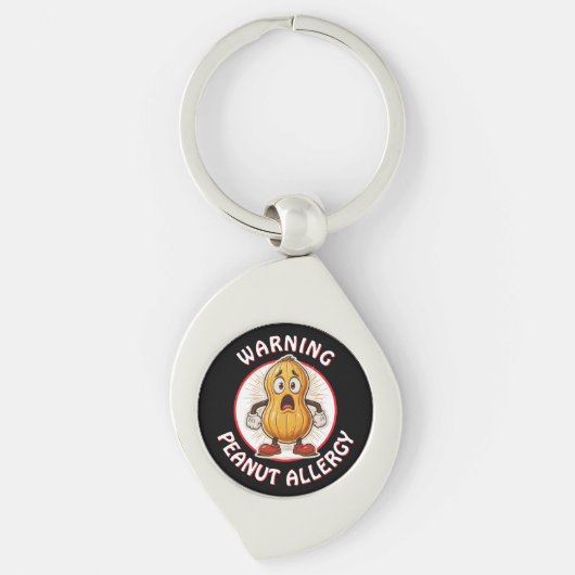 Porte-clés Alerte Alerte aux arachides  (Devant)