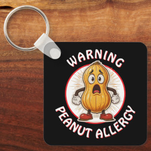 Porte-clés Alerte Allergie aux Arachides Avertissement