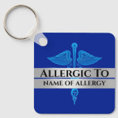 Porte-clés Alerte allergique do-it-yourself allergique au ble (Recto)
