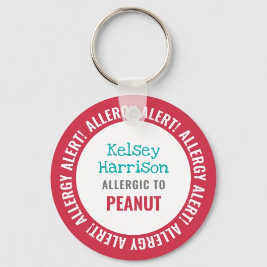 Porte-clés Alerte allergique École pour enfants Customisée (Recto)