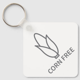 Porte-clés Alerte anti-allergie sans maïs