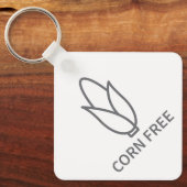 Porte-clés Alerte anti-allergie sans maïs (Recto)