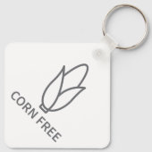 Porte-clés Alerte anti-allergie sans maïs (Dos)